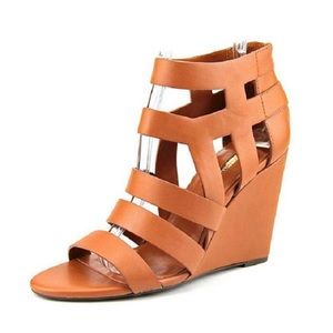 BCBGeneration Leather Wedge Sandal NEW Sz 10